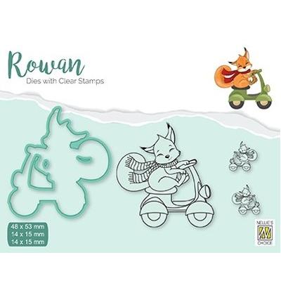 Nellie's Choice Clear Stamps & Dies Set - Christmas Fox